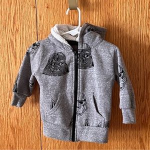 Star Wars fleece lined hoodie zip up